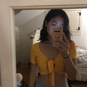 Urban outfitters tie up crop top